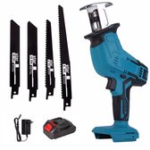 Bol.com Recirpozaag Accu voor Makita 18V accu's - met Accu & Lader - 3600W 4000 spm - Hout - Metaal aanbieding