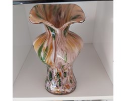 Vaas Sara geel/groen glas 24,5x13x9 - Vrouwentorso