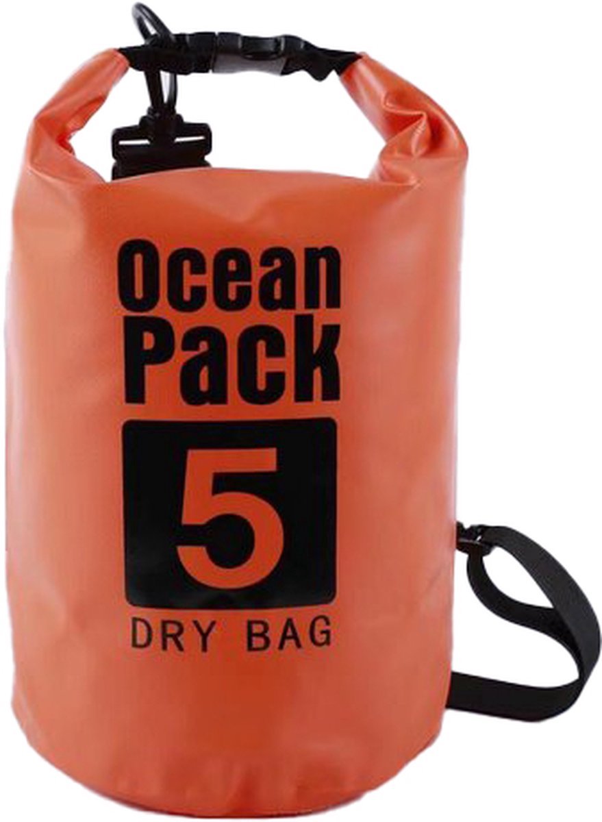 Waterdichte Tas - Dry bag - 5L - Oranje - Ocean Pack - Dry Sack - Survival Outdoor Rugzak - Drybags - Boottas - Zeiltas