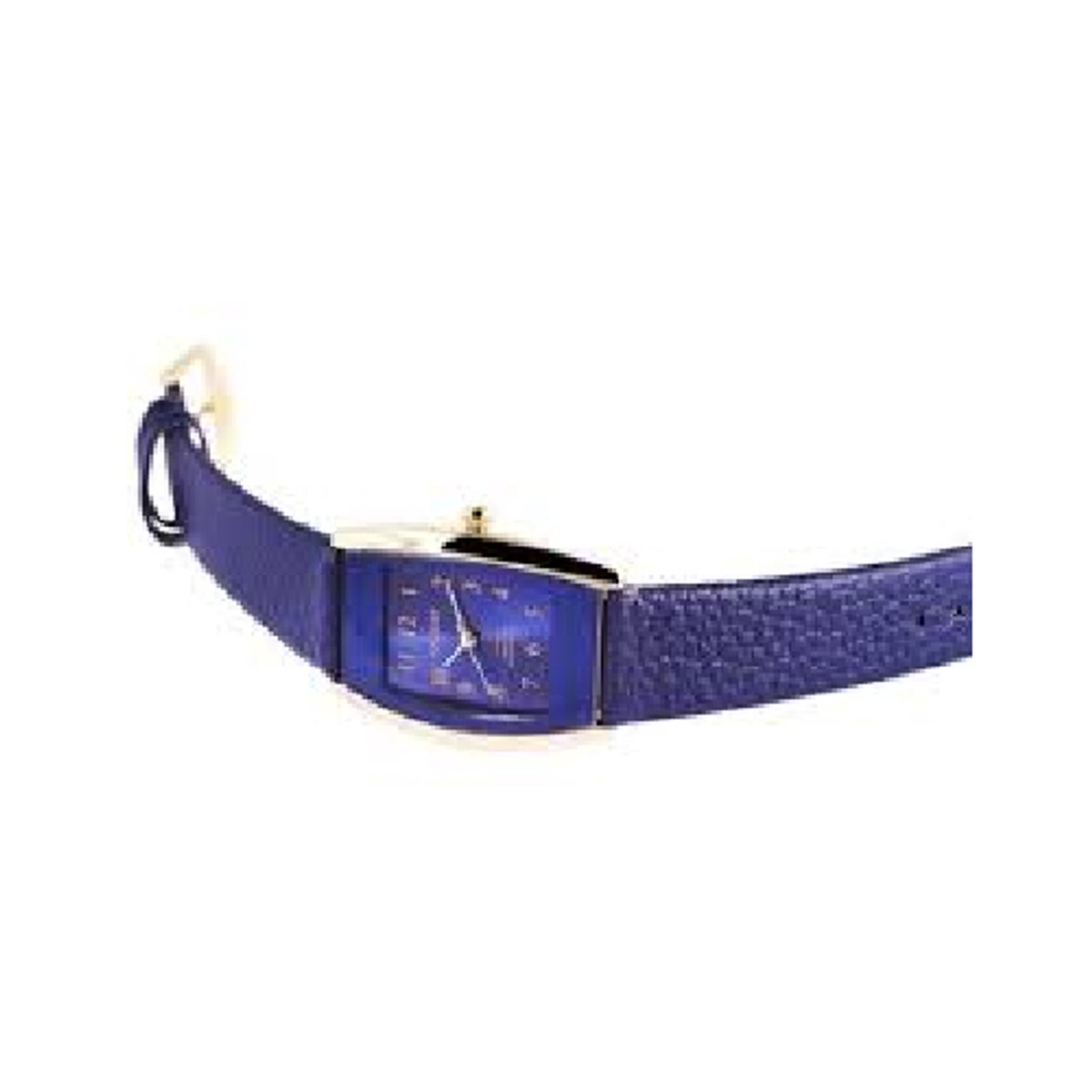 Akzent-dameshorloge-model 1900043-003-goudkleurig-donkerblauw-duidelijke wijzerplaat-3 atm waterdicht-rechthoekig-afmeting 28x39 mm