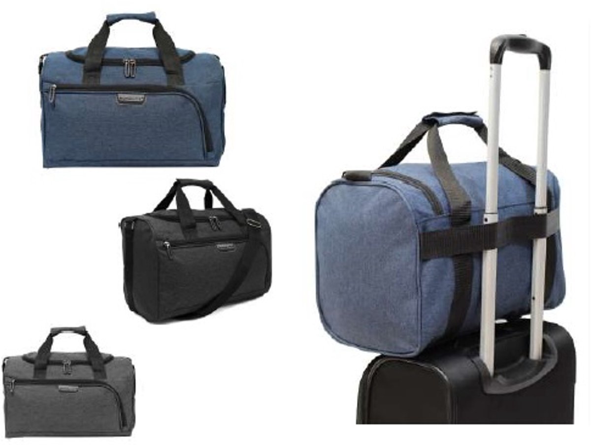 Handige reistas- Under Seat tas- Past onder een vliegtuigstoel-Handbagagetas-40x20x25 cm. Lichtgewicht slechts 520 gram-Weekendtas-Underseat-Zwart