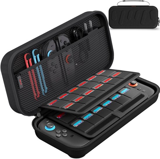 Sounix Case Geschikt voor Nintendo Switch 2 - Hoesje Geschikt voor Switch 2 - Beschermhoes - Opbergtas - Zwart
