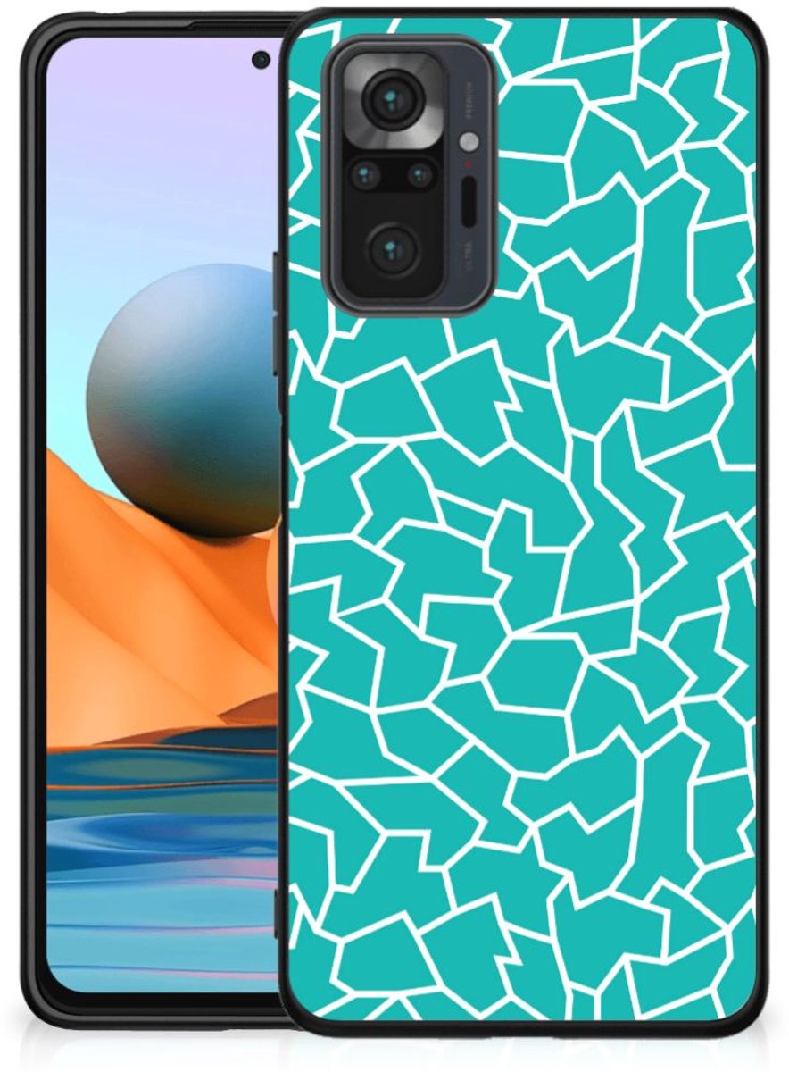Xiaomi Redmi Note 10 Pro Leuk Telefoonhoesje Cracks Blue