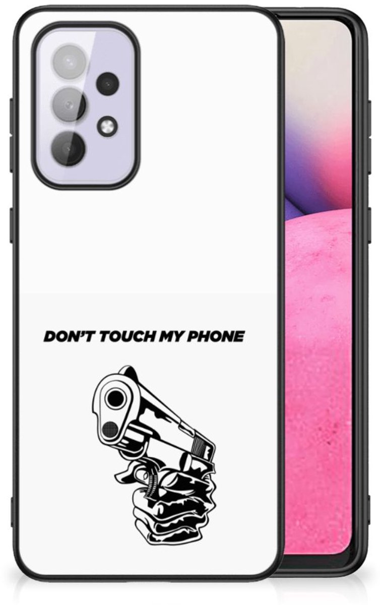 Back Cover voor Samsung Galaxy A33 5G Telefoon Hoesje Gun Don't Touch My Phone