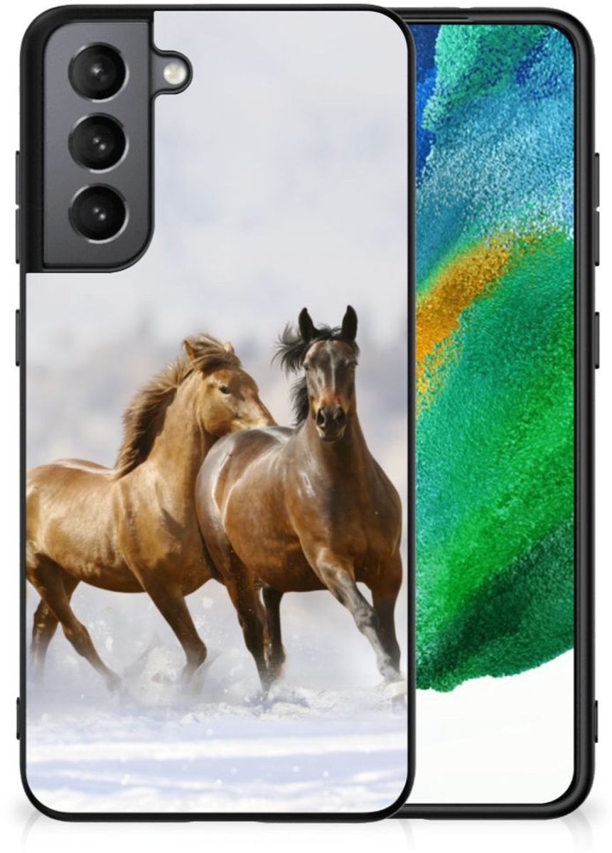 Samsung Galaxy S21FE Dierenprint Telefoonhoesje Paarden