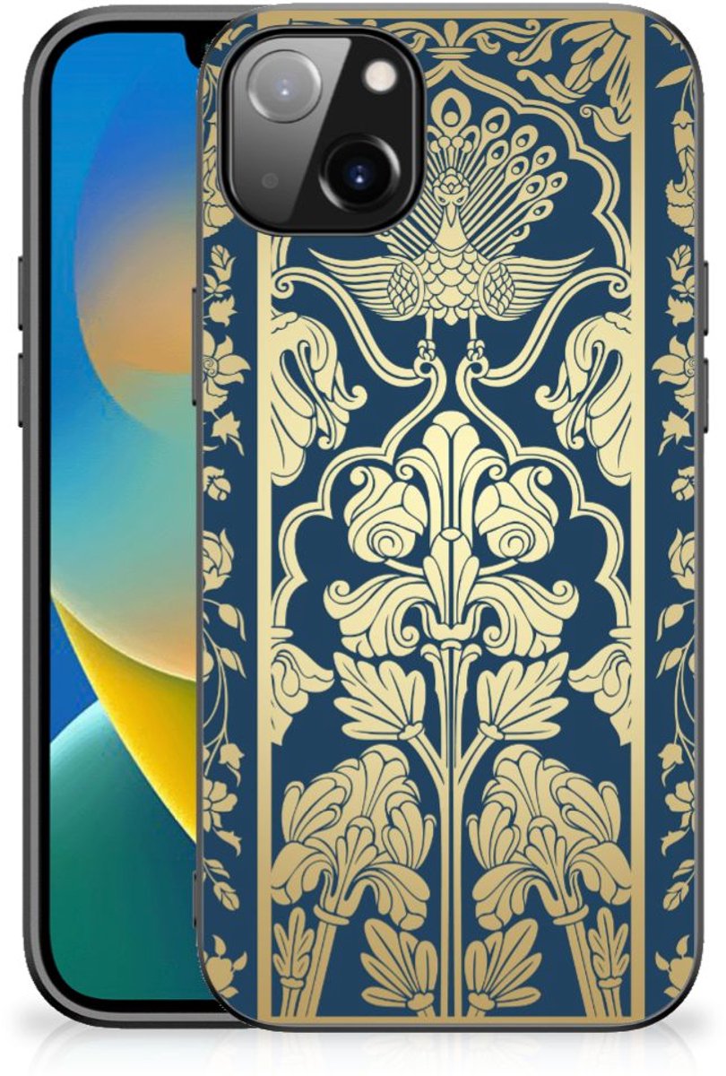 iPhone 14 Plus Bloemen Hoesje Beige Flowers