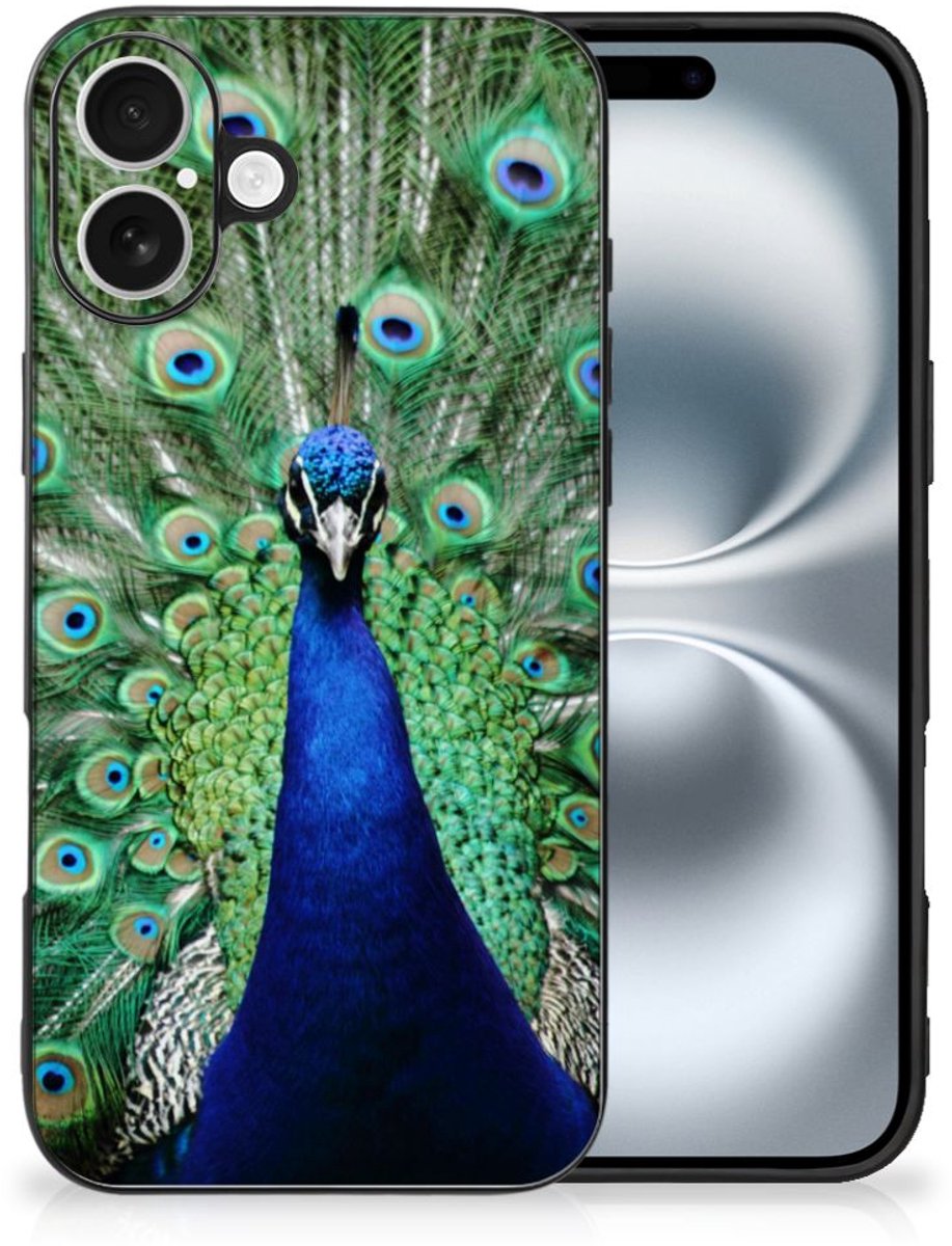 iPhone 16 Dierenprint Telefoonhoesje Pauw