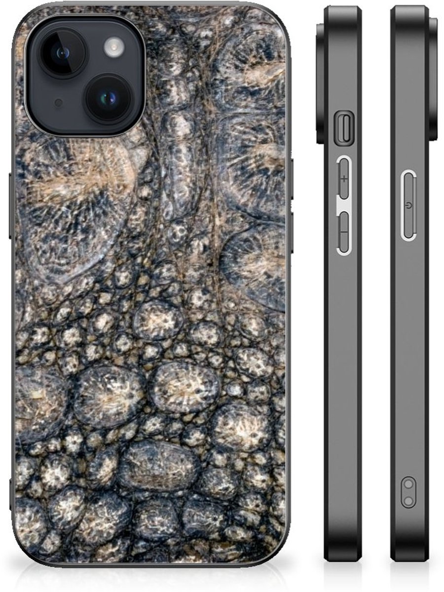 Back Cover voor iPhone 15 Plus Dierenprint Telefoonhoesje Krokodillenprint