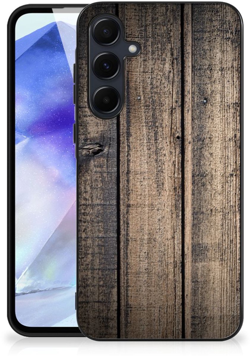 Samsung Galaxy A55 Houten Print Telefoonhoesje Steigerhout