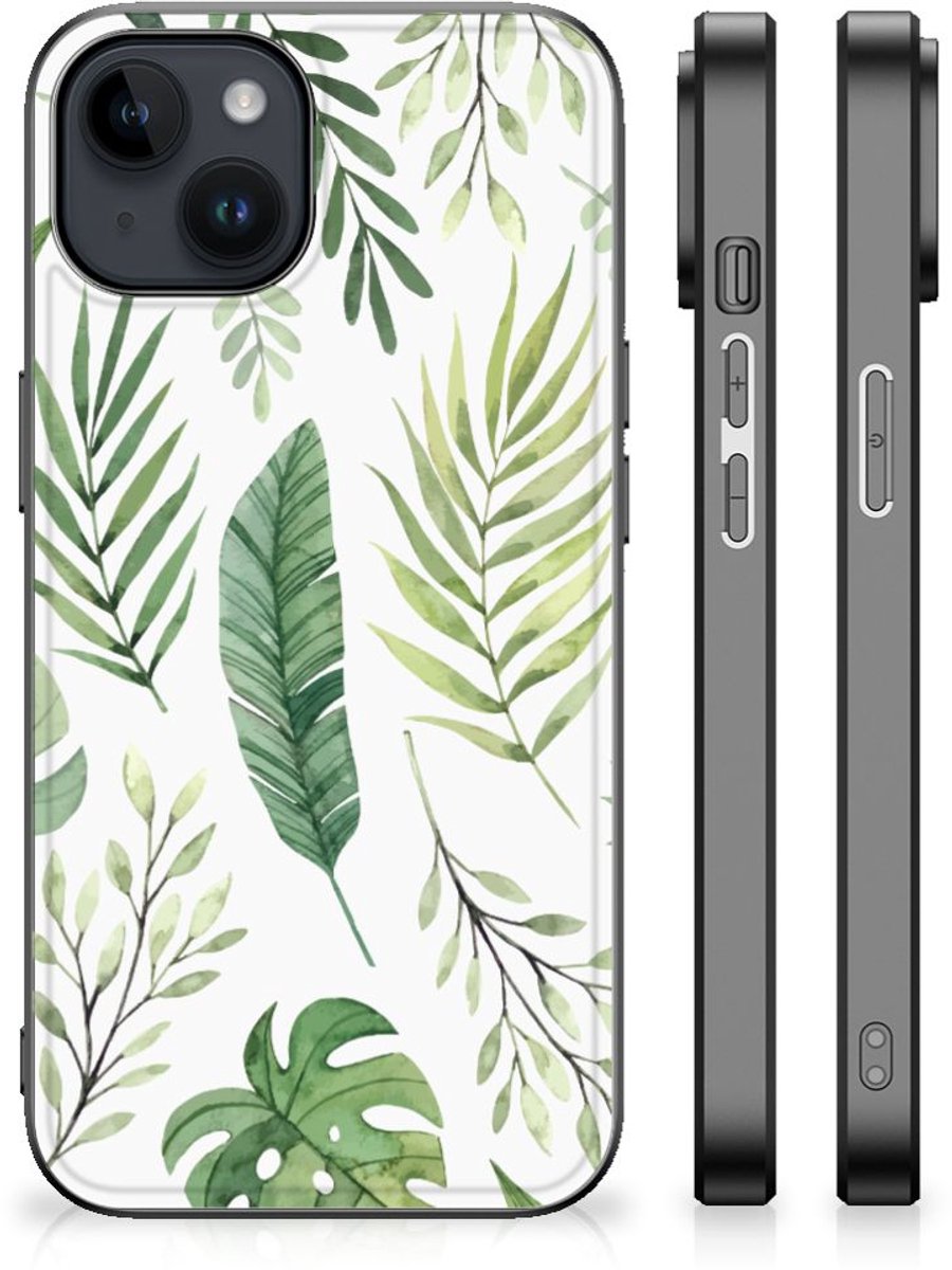 iPhone 15 Plus Bloemen Hoesje Leaves