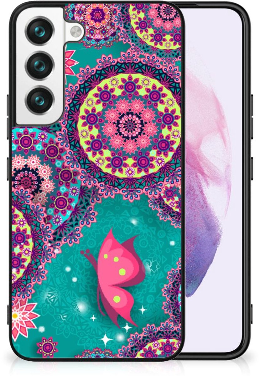 Samsung Galaxy S22 Leuk Telefoonhoesje Cirkels en Vlinders