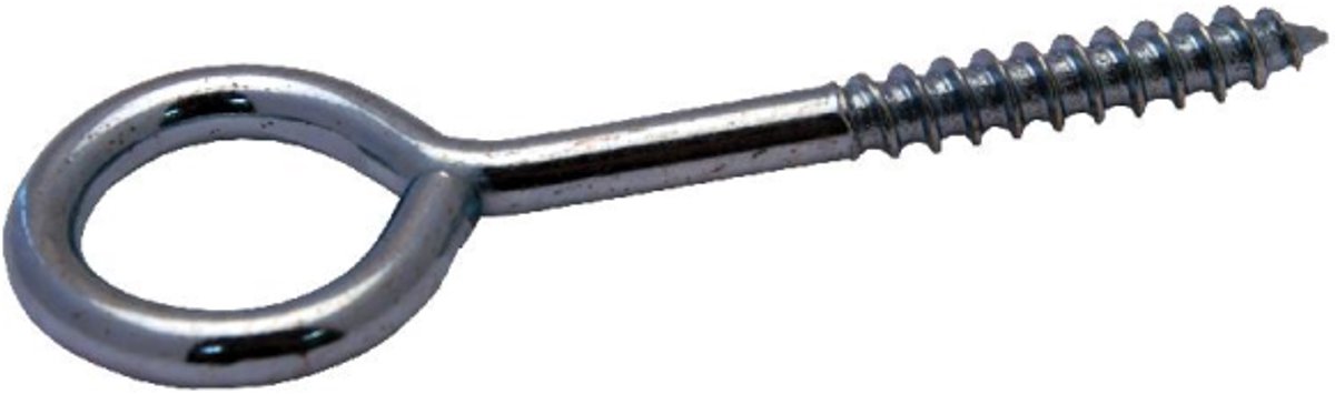Schroefoog 2,50 x 21 mm – gegalvaniseerd ijzer – oog Ø 5 mm – zak à 10 stuks