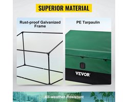 Mercadome® Opbergbox - Opbergdoos met deksel - Opbergmand - Tuin opbergbox - Waterbestendig - Ruim 500 liter