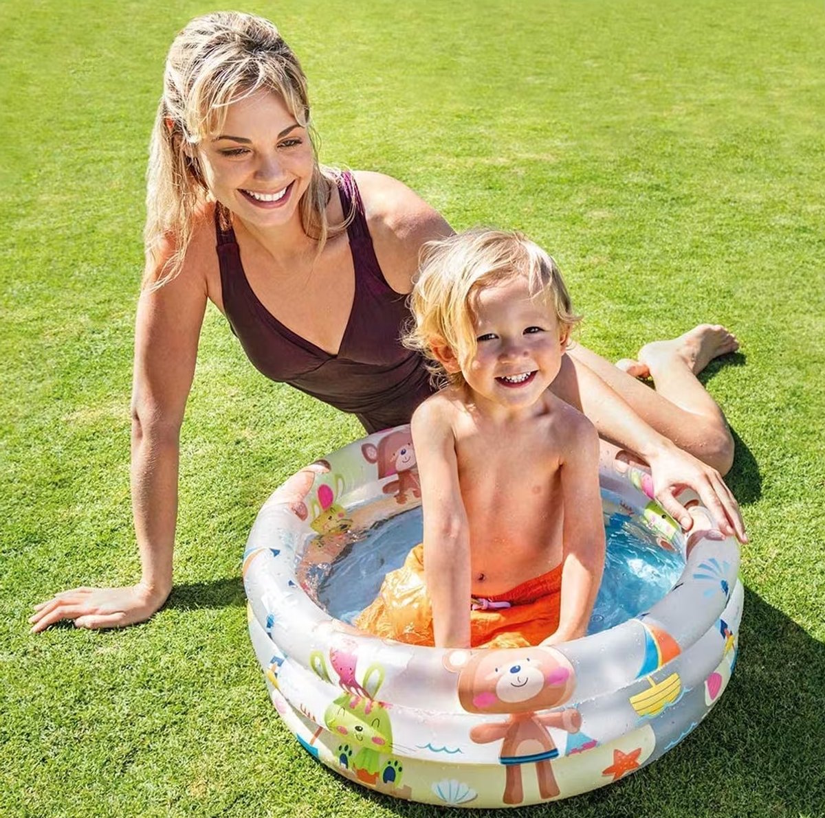 Intex Beach Buddies 3-Ring Baby Opblaaszwembad - Ø 61 x 22 cm — afbeelding 2