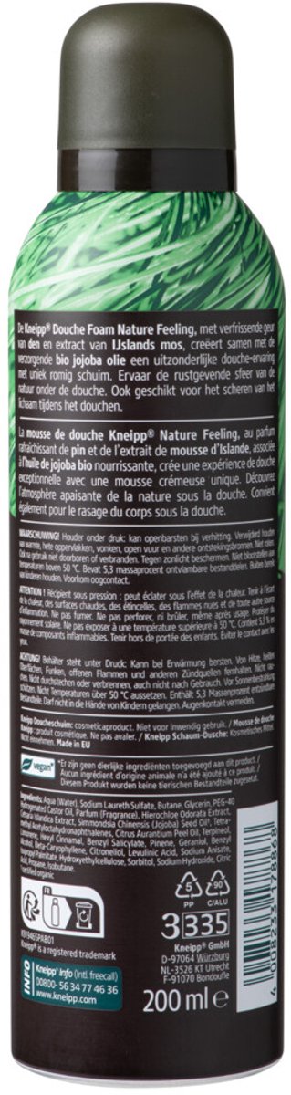 Goedkoopste 6x Kneipp Douche Foam Men Nature Feeling 200 ml