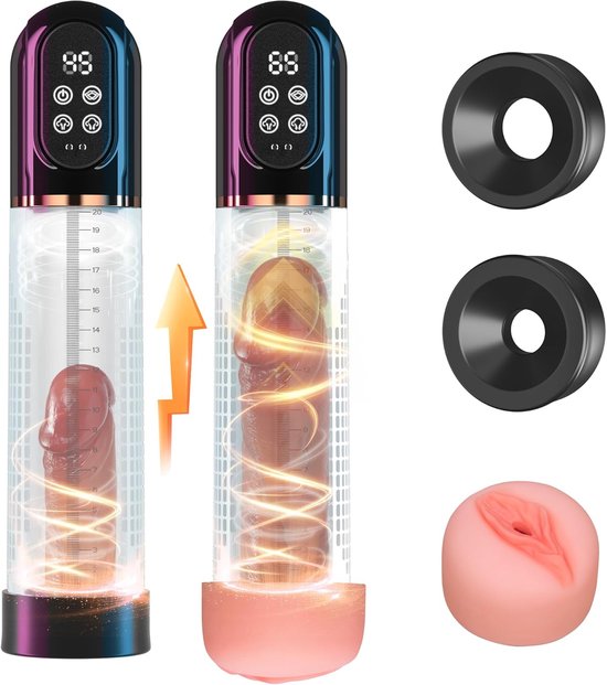 Foto: Lzwintrading penispomp elektrisch penis pomp automatische penispompen met 4 zuigstanden 3 automatische trainingsmodi ipx7 waterdichte masturbator sex toys voor mannen penis extender voor betere seksuele prestaties