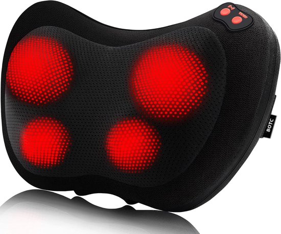 BOTC Shiatsu Massagekussen - Met Stroomkabel - Warmtefunctie - BOTC - €29,98