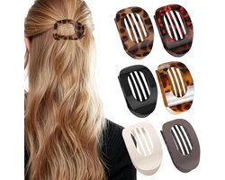 Haarspeld - 6 stuks - Haar accessoire - Haarclip - Gebogen platte clips - Platte klauwclip voor vrouwen - Geschikt voor dagelijks gebruik, sport, autorijden