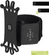 MySportFit Sportarmband met Telefoonhouder – Hardloop Armband Smartphone geschikt voor Samsung/iPhone – Gratis 2 Straps voor Pols & Bovenarm – Hardlopen, Fitness, Joggen