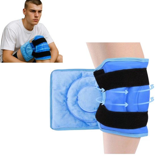 Dutchers® Icepack Knie - Knieverband - Gelpack - IJspack bij blessure - Koud compres - Herbruikbaar - Hot / Coldpack - Coolpack met elastische band - Warm en Koud Kompres