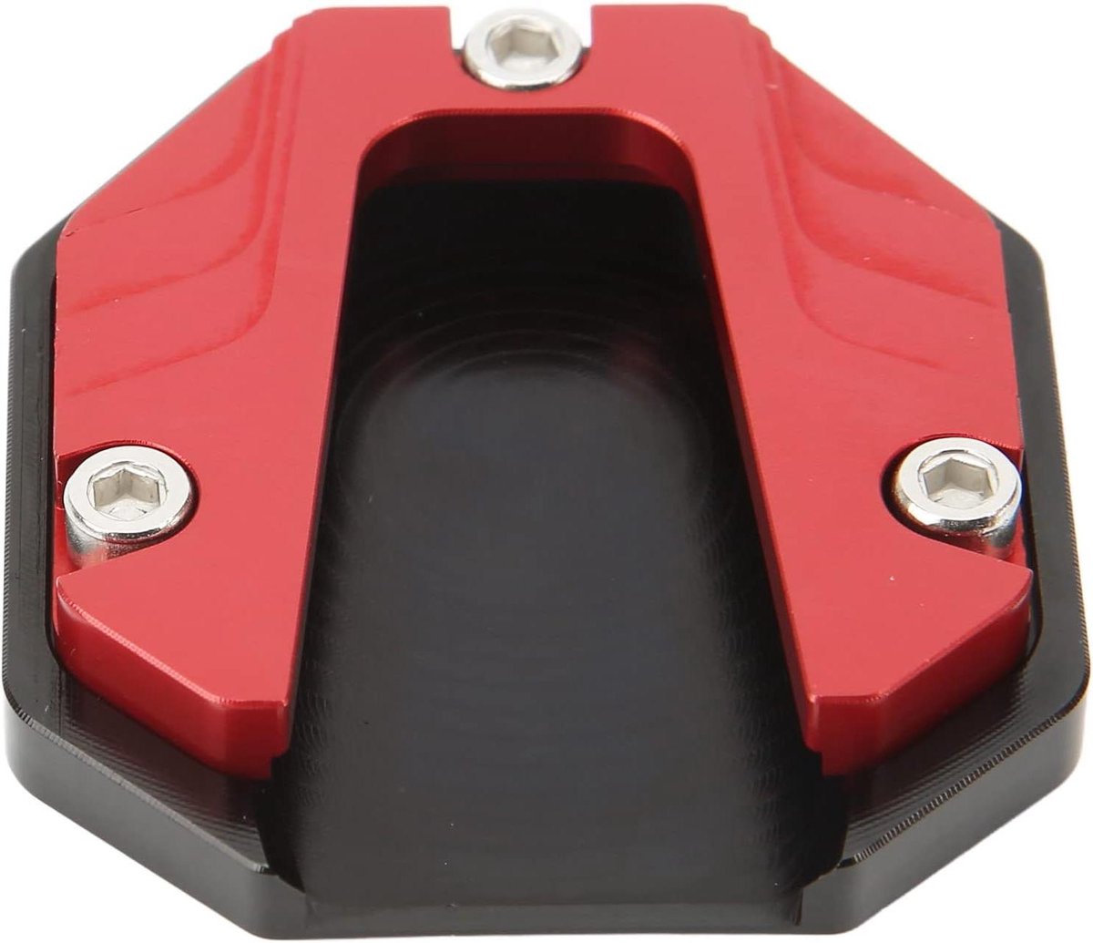 Motorfiets Zijstandaard Plaat Pad Aluminiumlegering Standaard Ondersteuning Rood