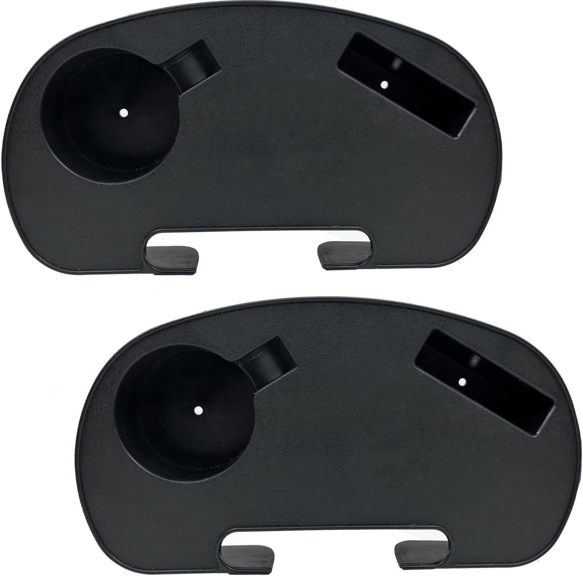 KZQ 2 stuks bekerhouderlade - Clipbevestigingsbeugel Accessoirelade - Relaxfauteuilaccessoire - met bekerhouder en sleuf voor mobiele telefoon - Past op de meeste Zero Gravity-stoelen Clipbevestiging (geen gereedschap nodig)
