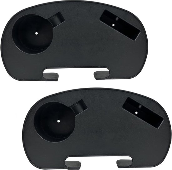 Foto: Kzq 2 stuks bekerhouderlade clipbevestigingsbeugel accessoirelade relaxfauteuilaccessoire met bekerhouder en sleuf voor mobiele telefoon past op de meeste zero gravity stoelen clipbevestiging geen gereedschap nodig 