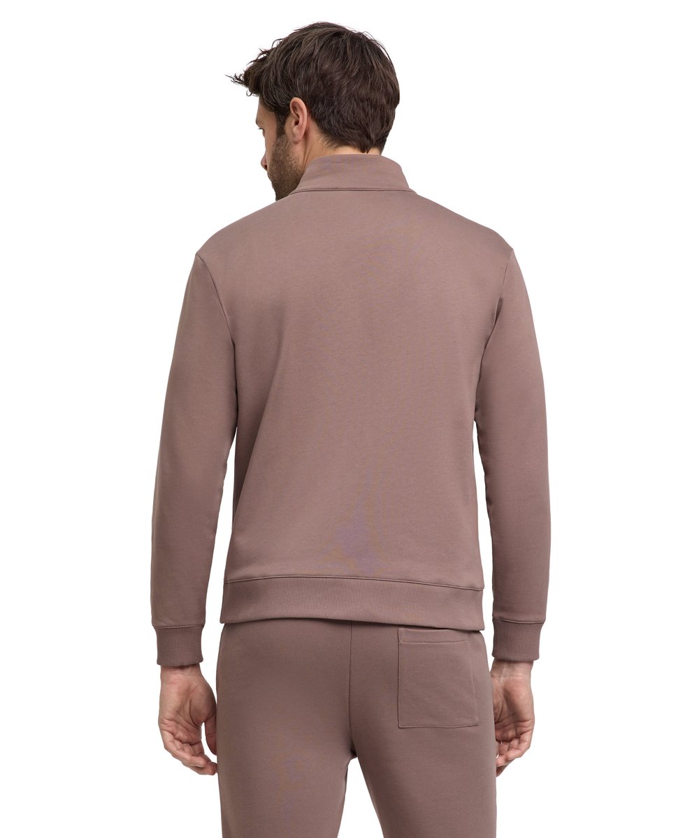 FALKE Basic Apparel Light Sweat Zip zacht comfortabel katoen sweater heren bruin - maat L