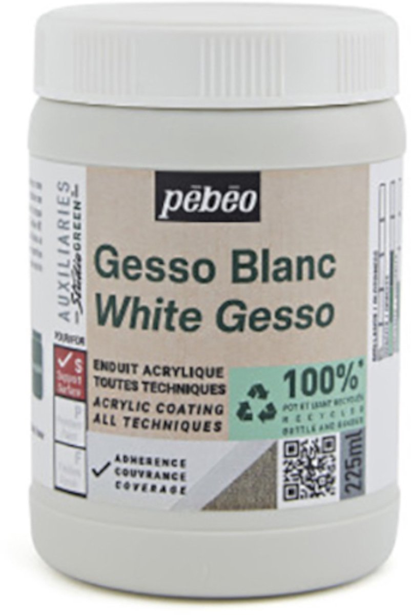 Pebeo White Gesso, Studio Green 225ml