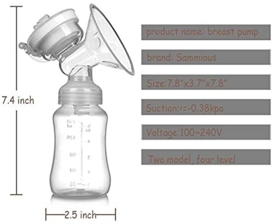 Borstkolf - Kolfapparaat - Elektrische Draadloze Borstkolf - BPA vrij - Dubbele elektrische handsfree borstkolf - USB-interface - Draagbaar - Oplaadbaar - Handsfree & Draagbaar — afbeelding 2