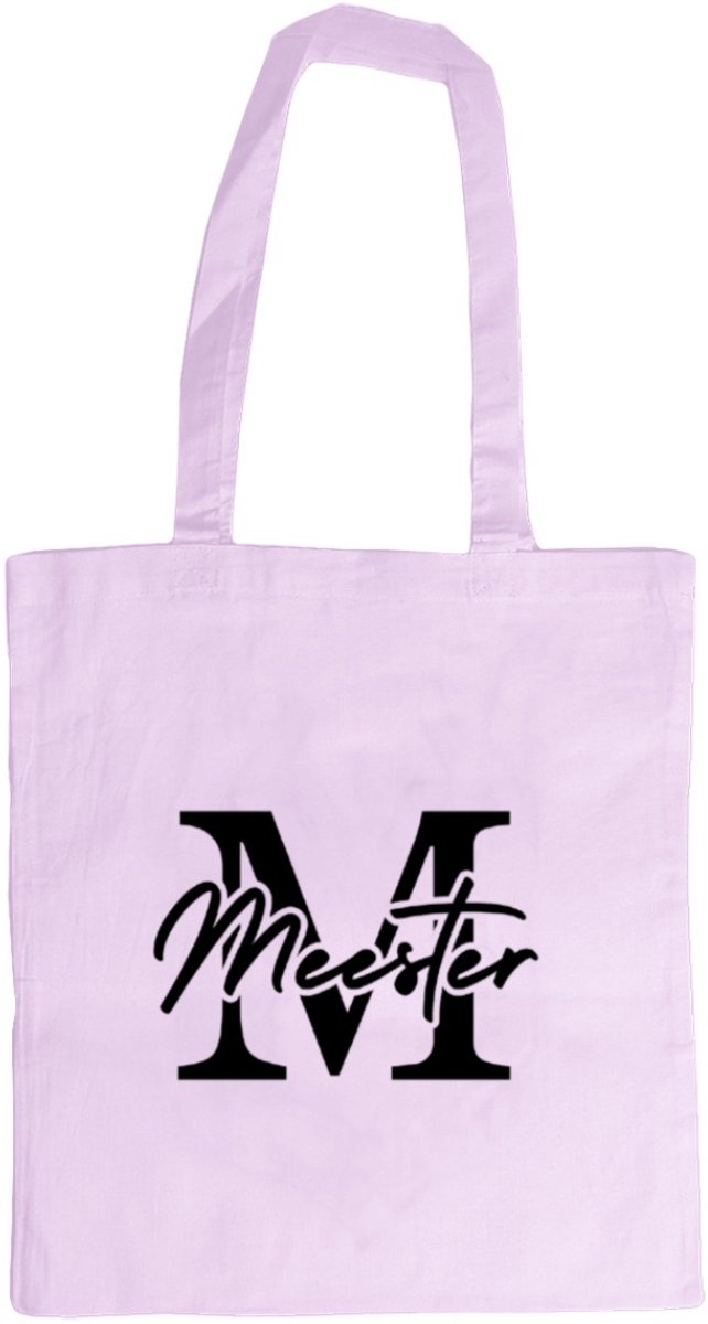 Canvas tas - meester - cadeau - roze