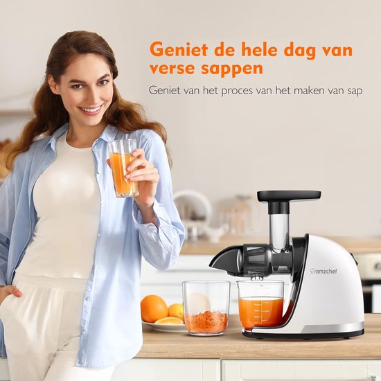 RFWR® Slow Juicer Machine - Masticating Juice Extractor voor Groente en Fruit - Hoge Sap Extractie zonder Pulp - Voorbereidingstools voor Keuken van RFWR — afbeelding 3