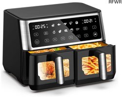 RFWR® Dual Zone XXL Airfryer met 10 liter capaciteit en 10-in-1 kookprogramma