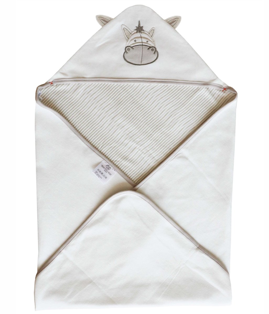 Bianco Blu Baby - Omslagdoek - Katoen - Beige