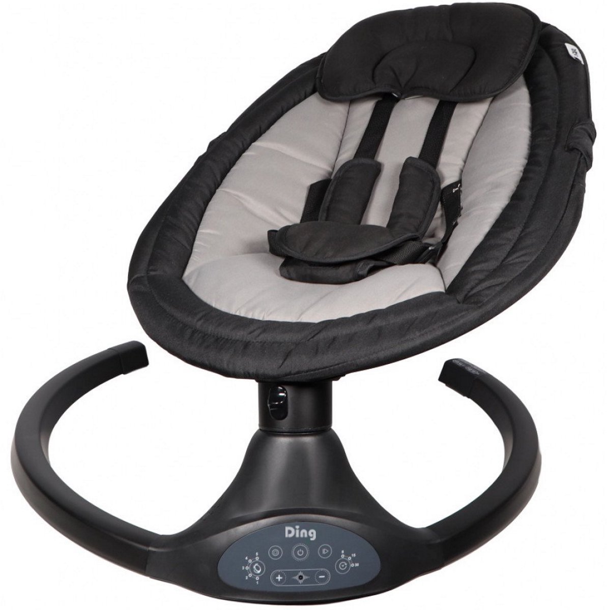 Ding Hugg Swing Babyschommel - Zwart - Draaibare babyswing - Met Muziek en Bluetooth — afbeelding 7