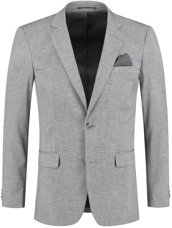Gents - Colbert linnenlook grijs - Polyester - Grijs - Maat 3XL