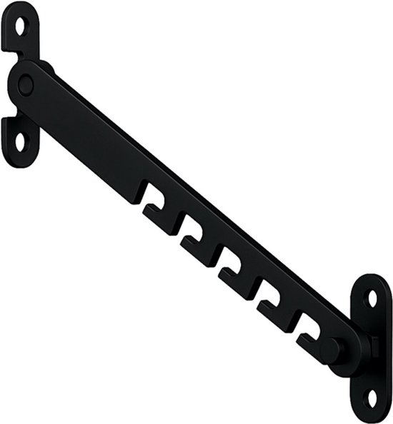 Madampaola – Ouvre-fenêtre – Crochet coupe-vent – ​​Pour fenêtres à battants et à bascule – 10 cm – Fixation de fenêtre – Zwart