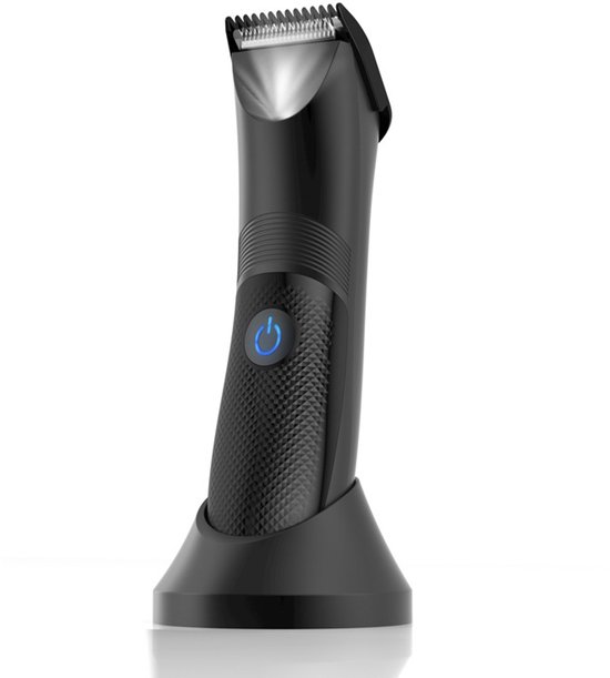 Lichaamshaartrimmer voor heren - Oplaadbaar verzorgingsapparaat met keramisch mes, LED-lampje, waterdicht ontwerp, elektrisch scheerapparaat voor nat/droog gebruik, ideaal voor de verzorging van borst-, rug- en liezenhaar