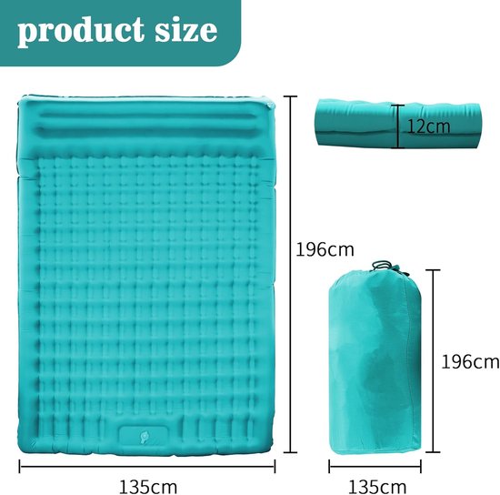 RFWR® Zelfopblazende Campingmat voor 2 Personen - Isolerend en Opvouwbaar van Merkloos — afbeelding 5