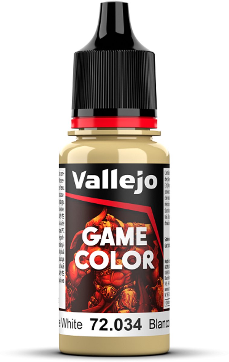 Vallejo Hobbyverf Acrylverf - 72034 Game Color - Bone White - Acryl - Verf flesje - 18 ml