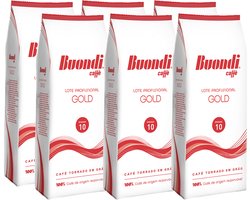 BUONDI Caffè Gold koffie hele boon, donker gebrand, koffieboon voor volautomatische koffiemachines 6 x 1 kg