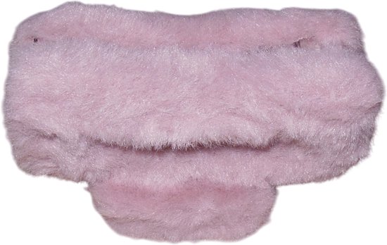 6 grote haarklemmen 10 cm rechthoekig fluffy oudroze