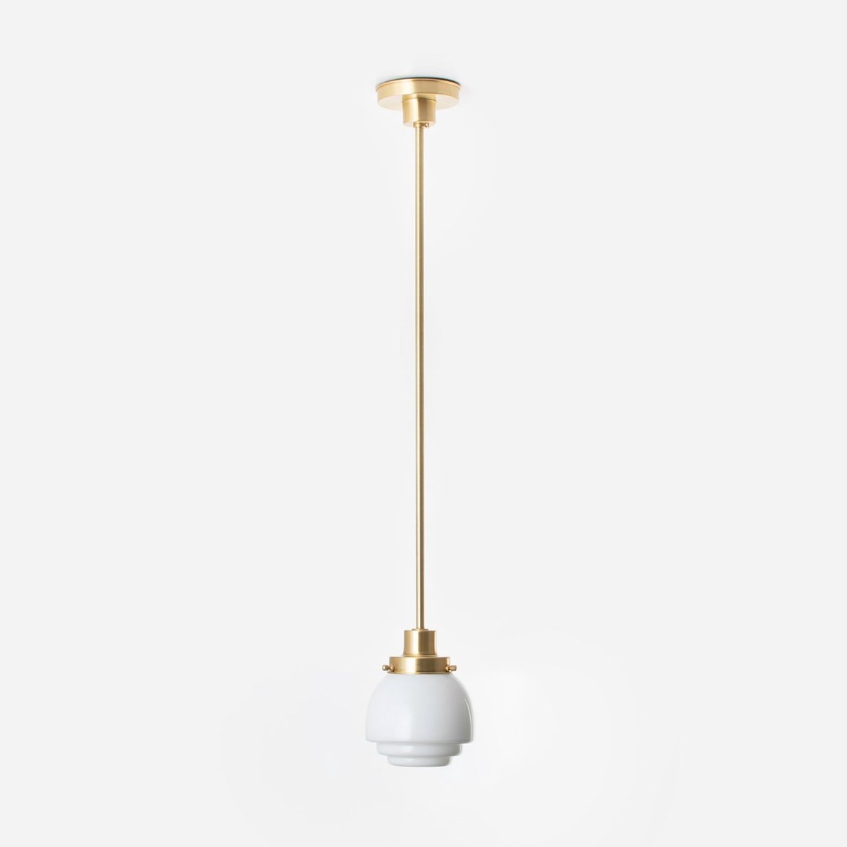 Hanglamp Gispen Vlak 20's Messing - Art Deco Trade
