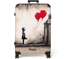 NoBoringSuitcases.com NoBoringSuitcases.com® - Koffer groot - Reiskoffer lichtgewicht - Meisje met ballonnen - Rolkoffer met 4 wielen - Grote trolley XL - 98 liter bagage
