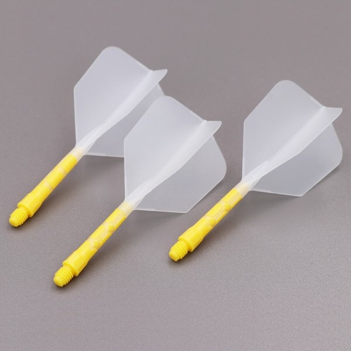 Cuesoul - ROST T19 Integrated Dart Flights - Big Wing - Clear Yellow M