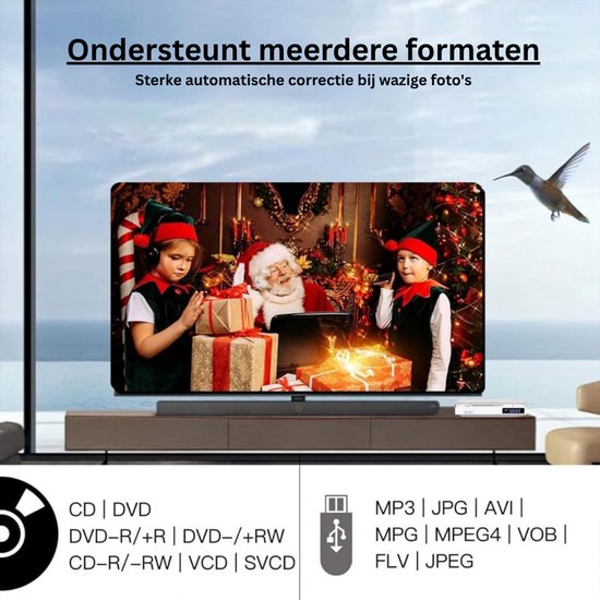 DailySupplies® DVD Speler met HDMI - Externe DVVD Speler - Wit van DailySupplies® — afbeelding 3