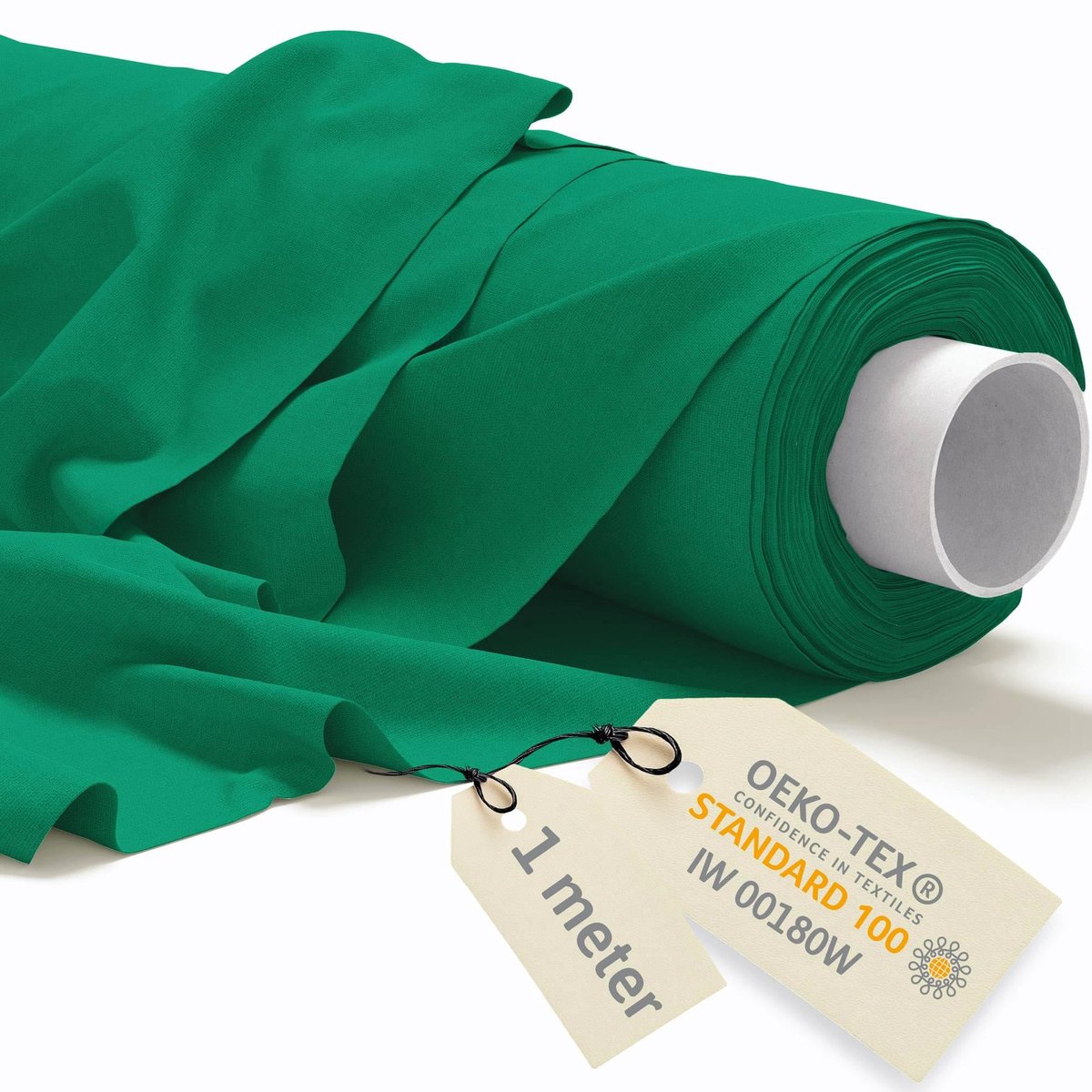 DreamRoots Katoenen Stof per Meter 1Mx160cm 145 g/m² - Naai Stoffen per Meter - Meubelstof - Canvas, Zeildoekstof - Gordijnstof - Molton, Groen