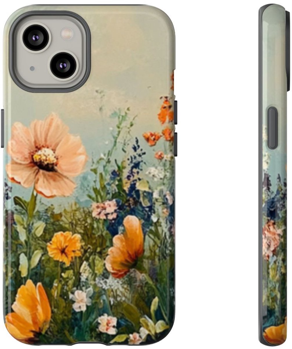 Schildering van Wildbloemenveld – Telefoonhoesje Geschikt voor iPhone 14