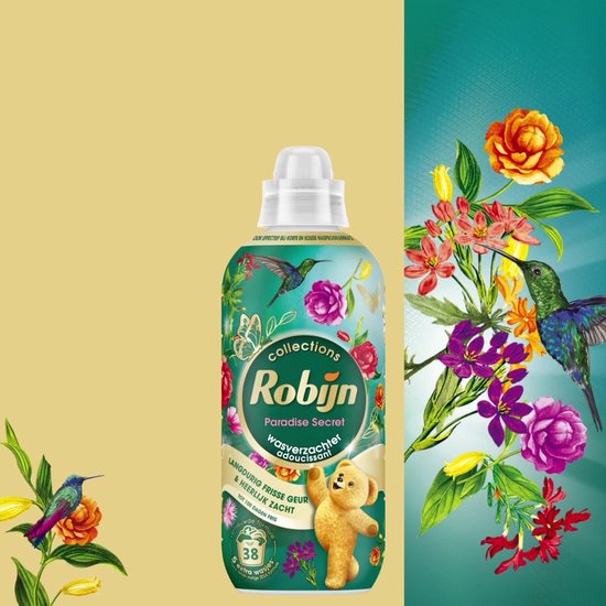 Robijn - Wasverzachter - Paradise Secret - 8 flessen - 304 wasbeurten - Voordeelverpakking