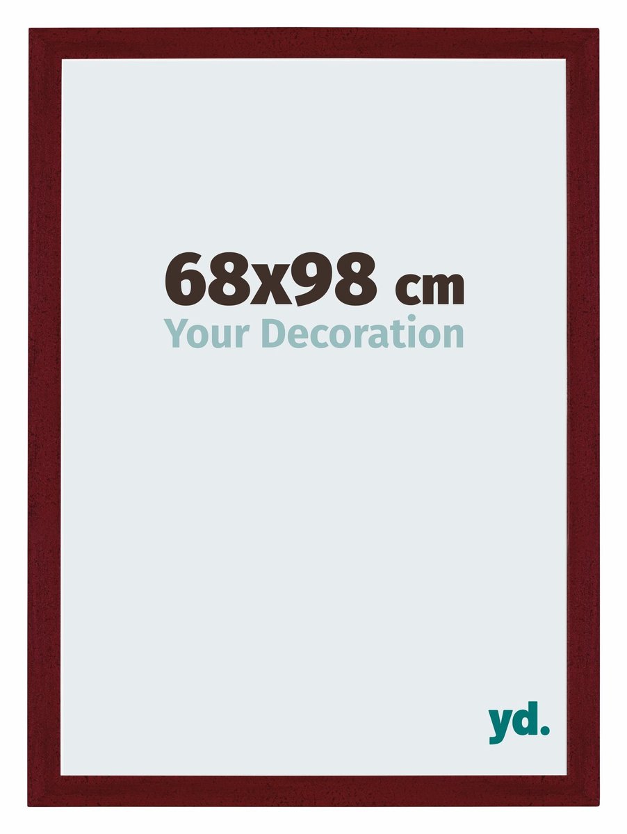 yd. Your Decoration - Fotolijst 68x98 cm - MDF - Wijnrood Geveegd - Mura